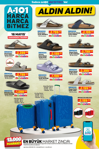 Foto - A101'de 1 haftalık sürpriz fırsatlar başlıyor! Tencere setinden Birkenstock terlik ve Converse ile Skechers ayakkabı çeşitlerine...