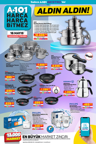 Foto - A101'de 1 haftalık sürpriz fırsatlar başlıyor! Tencere setinden Birkenstock terlik ve Converse ile Skechers ayakkabı çeşitlerine...