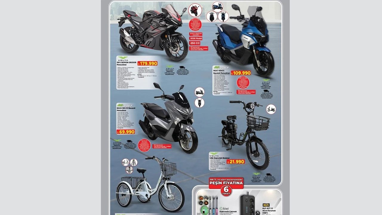 Foto - A101’de 5 Kasım fırsatları belli oldu! Motosikletten televizyona onlarca ürün indirime giriyor
