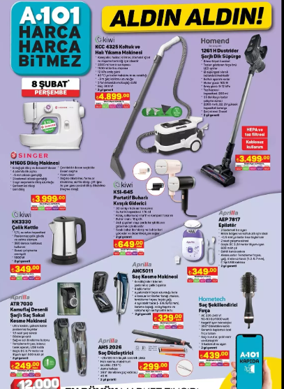 Foto - A101'e uygun yollu akıllı telefon, elektrik süpürgesi, halı ve koltuk yıkama makinesi geliyor! Dev kampanya