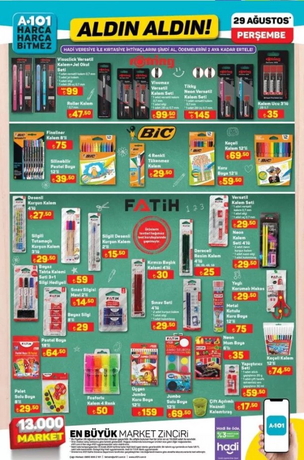 Foto - A101'de okul hazırlığı! 29 Ağustos 2024 Aktüel Kataloğu'nda kalem, defter, çanta, çalışma masası ve daha fazlası yerini aldı