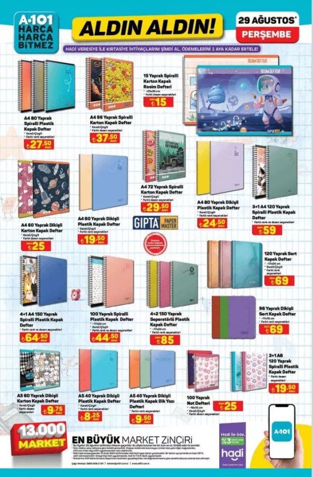 Foto - A101'de okul hazırlığı! 29 Ağustos 2024 Aktüel Kataloğu'nda kalem, defter, çanta, çalışma masası ve daha fazlası yerini aldı