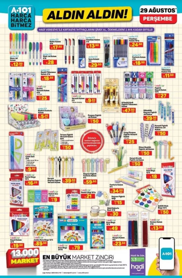 Foto - A101'de okul hazırlığı! 29 Ağustos 2024 Aktüel Kataloğu'nda kalem, defter, çanta, çalışma masası ve daha fazlası yerini aldı