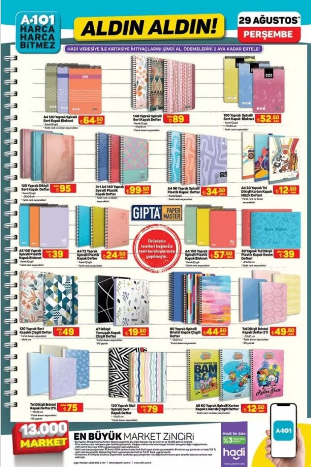 Foto - A101'de okul hazırlığı! 29 Ağustos 2024 Aktüel Kataloğu'nda kalem, defter, çanta, çalışma masası ve daha fazlası yerini aldı