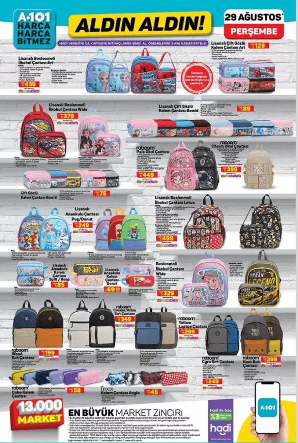 Foto - A101'de okul hazırlığı! 29 Ağustos 2024 Aktüel Kataloğu'nda kalem, defter, çanta, çalışma masası ve daha fazlası yerini aldı