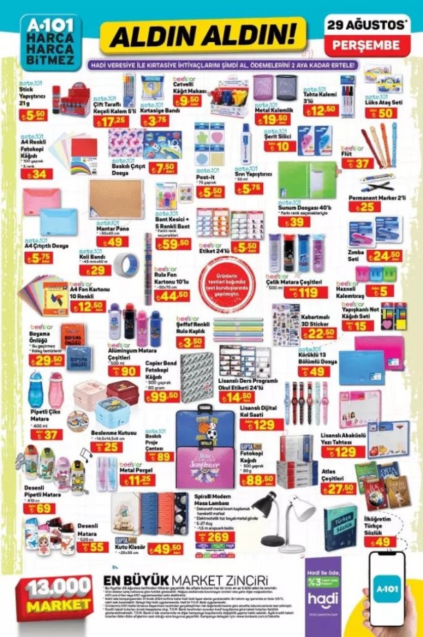 Foto - A101'de okul hazırlığı! 29 Ağustos 2024 Aktüel Kataloğu'nda kalem, defter, çanta, çalışma masası ve daha fazlası yerini aldı