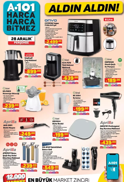 Foto - A101'de yılın son indirimi! Kaçıran çok üzülür: 7.599'a buzdolabı, 8.299'a bulaşık makinesi, 9.999 liraya çamaşır makinesi geliyor