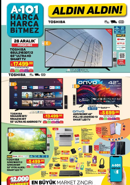 Foto - A101'de yılın son indirimi! Kaçıran çok üzülür: 7.599'a buzdolabı, 8.299'a bulaşık makinesi, 9.999 liraya çamaşır makinesi geliyor