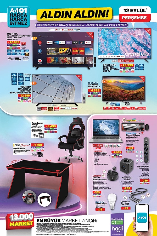 Foto - A101’e çok ucuza laptop geliyor! İşte 12 Eylül indirimleri…