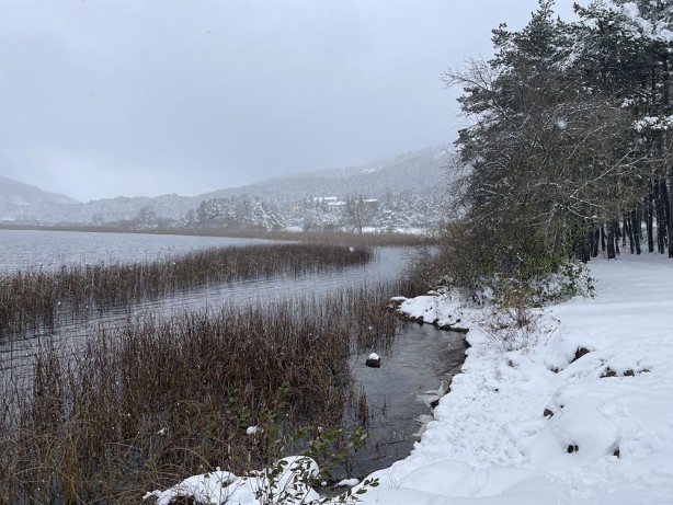 Foto - Abant'a bir de böyle bakın! Kar yağışı etkili oluyor!