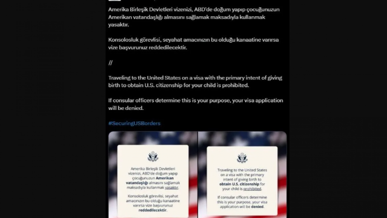 Foto - ABD Ankara Büyükelçiliği'nden beklenmedik Türkiye uyarısı: Buraya bunun için gelmeyin reddederiz