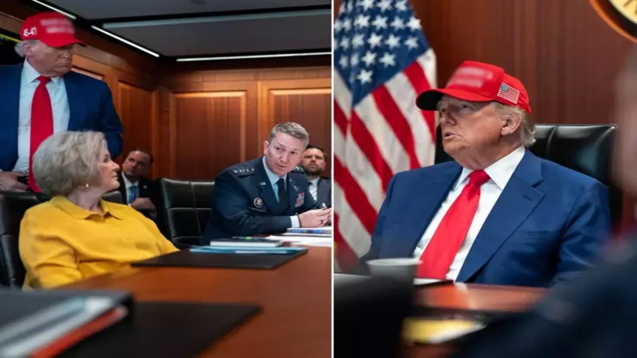 ABD İran’ı vurdu, Trump, saldırıyı böyle izledi! Şapkasındaki mesaj tam skandal