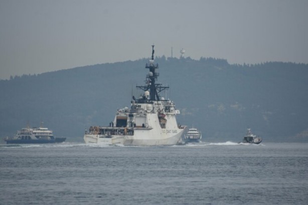 Foto - ABD Sahil Güvenlik gemisi 'USS Hamilton' Çanakkale Boğazı'ndan geçişini gerçekleştirdi