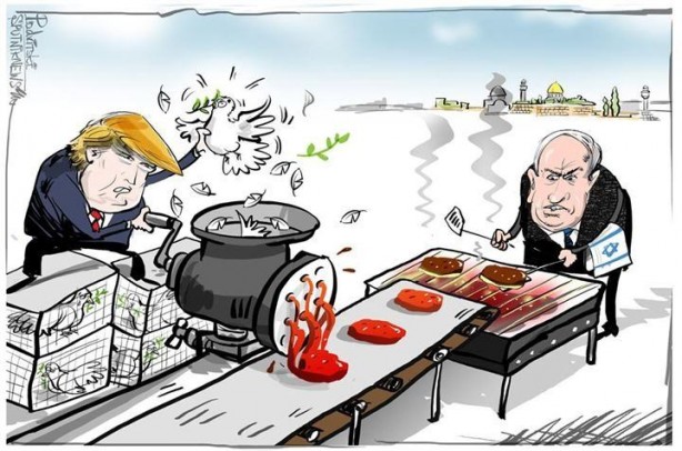 Foto - ABD ve İsrail katliamı karikatürlerle anlatıldı
