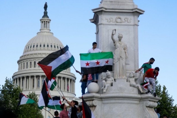 Foto - ABD'de binlerce kişi Filistin için sokağa döküldü