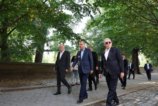 Foto - ABD'de bulunan Cumhurbaşkanı Erdoğan Central Park'ta yürüyüş yaptı