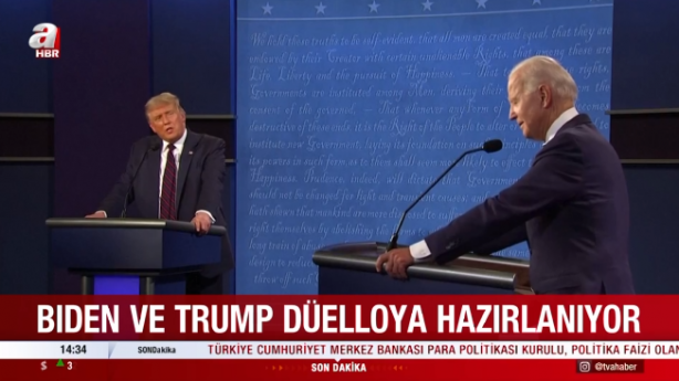 Foto - ABD’de büyük gün! Joe Biden ve Donald Trump canlı yayında karşı karşıya