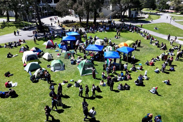 Foto - ABD'de Filistin direnişi! San Francisco Üniversitesi öğrencileri de katıldı