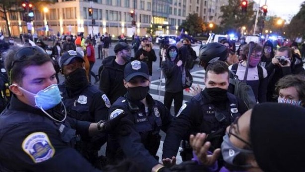 Foto - ABD'de seçimler sonuçlanmadan sokaklar karıştı