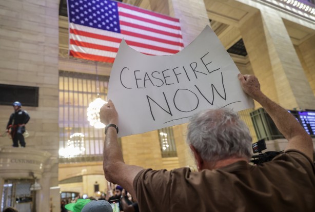 Foto - ABD'de Yahudiler ateşkes için tren garını kapattı