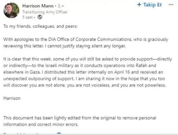 Foto - ABD'nin Gazze'deki soykırıma desetek vermesi orduda istifa getirdi