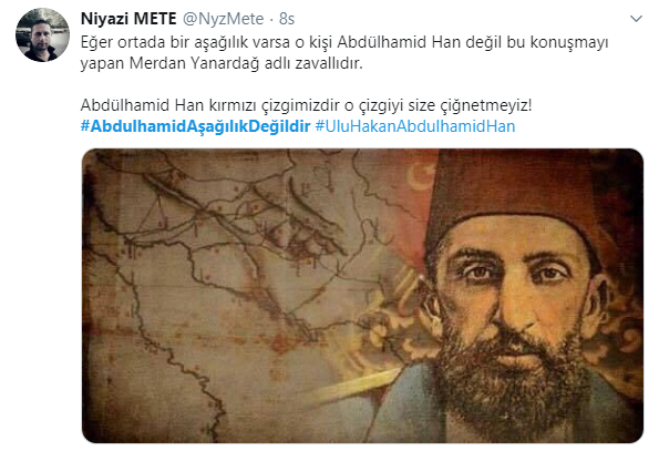 Foto - Abdülhamid Han'a saldıran Merdan Yanardağ'a vatandaşlar sosyal medyadan haddini bildirdi
