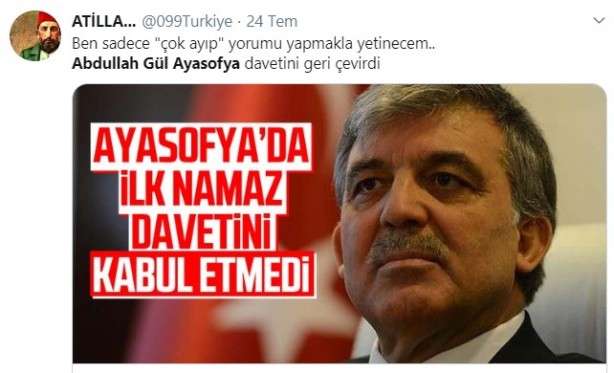Foto - Abdullah Gül'ün 'Ayasofya Camii' tavrı tepki çekti! 'Pes' dedirten davranışa eleştiri yağdı