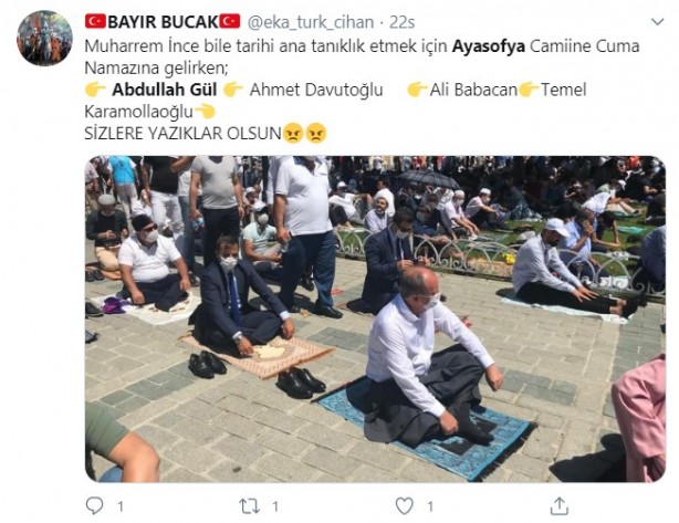 Foto - Abdullah Gül'ün 'Ayasofya Camii' tavrı tepki çekti! 'Pes' dedirten davranışa eleştiri yağdı