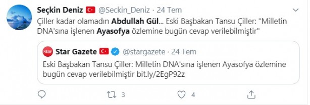 Foto - Abdullah Gül'ün 'Ayasofya Camii' tavrı tepki çekti! 'Pes' dedirten davranışa eleştiri yağdı