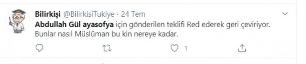 Foto - Abdullah Gül'ün 'Ayasofya Camii' tavrı tepki çekti! 'Pes' dedirten davranışa eleştiri yağdı