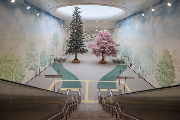 Foto - Açılışına artık saatler kaldı! Yeni metro istasyonunda müthiş görüntü