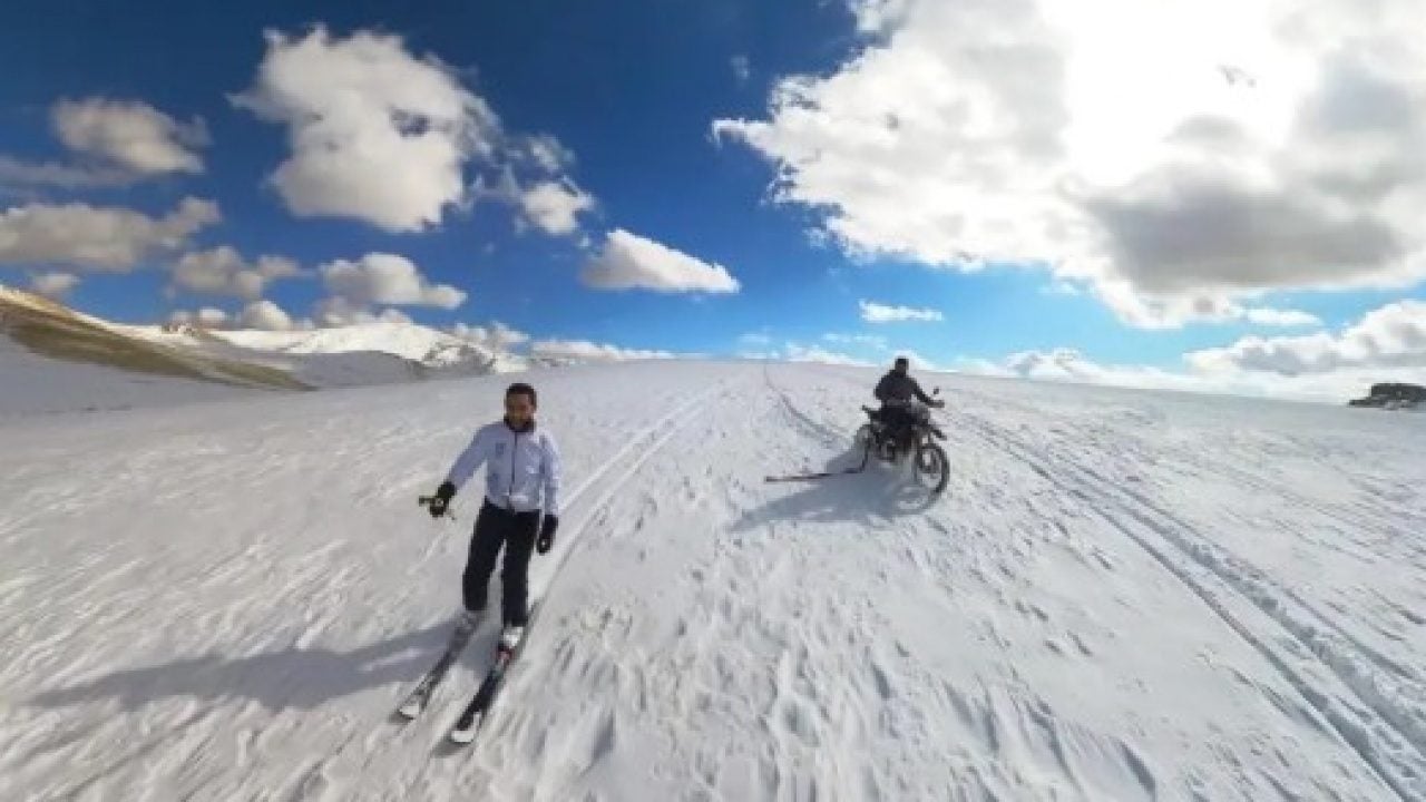 Foto - Erzincan Ergan Dağı'nda sezonun ilk kayak heyecanı
