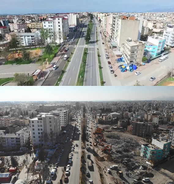 Foto - Adıyaman'ın son hali yürekleri yaktı! Bir şehrin öncesi-sonrası