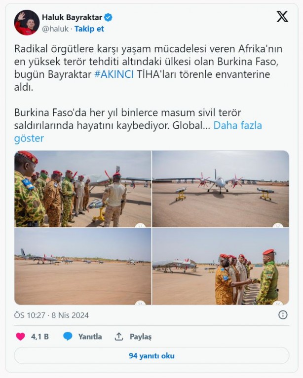 Foto - Afrika ülkesinde AKINCI TİHA dönemi
