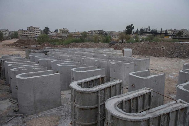 Afrin'de teröristlerin beton fabrikası bulundu