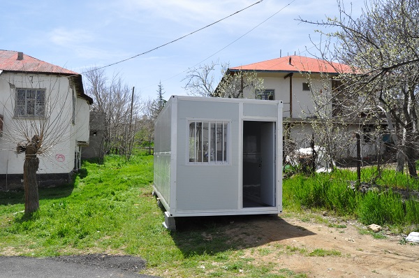 Foto - Afşin'de katlanabilir konteyner kurulumu başladı