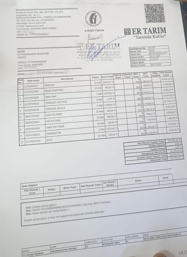 Foto - Afyon Belediyesi'nde fatura rezaleti patlak verdi! CHP’li başkan belediyeye ‘Köksal’mış