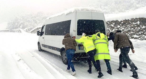 Foto - Ağaçlar ev ve araçların üzerine devrildi