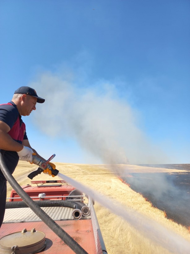 Foto - Ağrı’da onlarca dönüm ekili tarla küle döndü