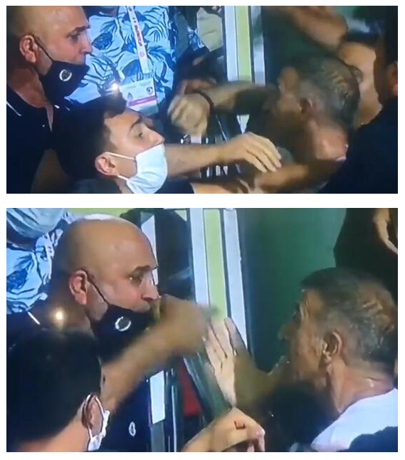 Foto - Ahmet Ağaoğlu çılgına döndü! Sahaya dalıp vurmaya kalktı