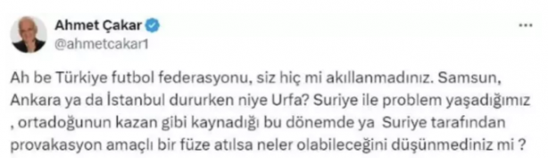Ahmet Çakar'ın skandal Şanlıurfa paylaşımı! Tepkiler çığ gibi! Yersiz, haddini bilmez açıklamalar...
