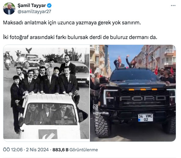 Foto - AK Parti seçimi neden kaybetti? AK Partili Şamil Tayyar’ın paylaştığı iki fotoğraf gündem oldu! Aradaki farkı bulun