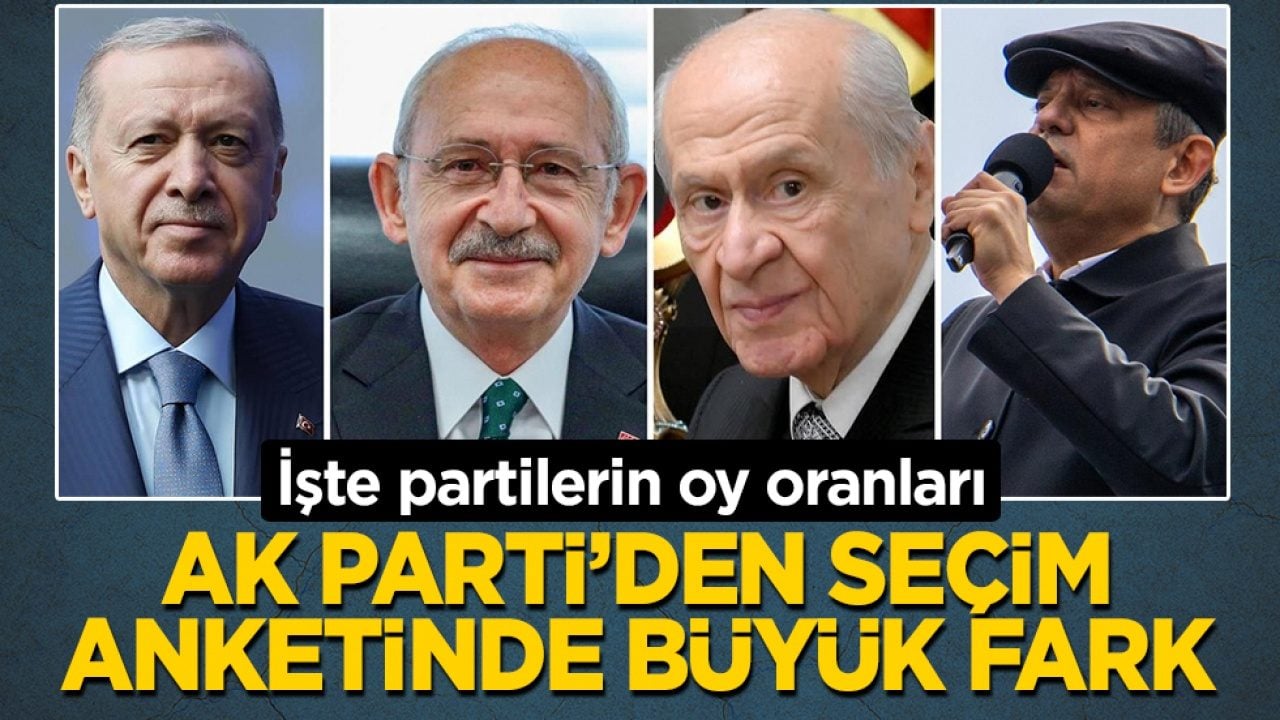 AK Parti’den seçim anketinde büyük fark: İşte partilerin oy oranları