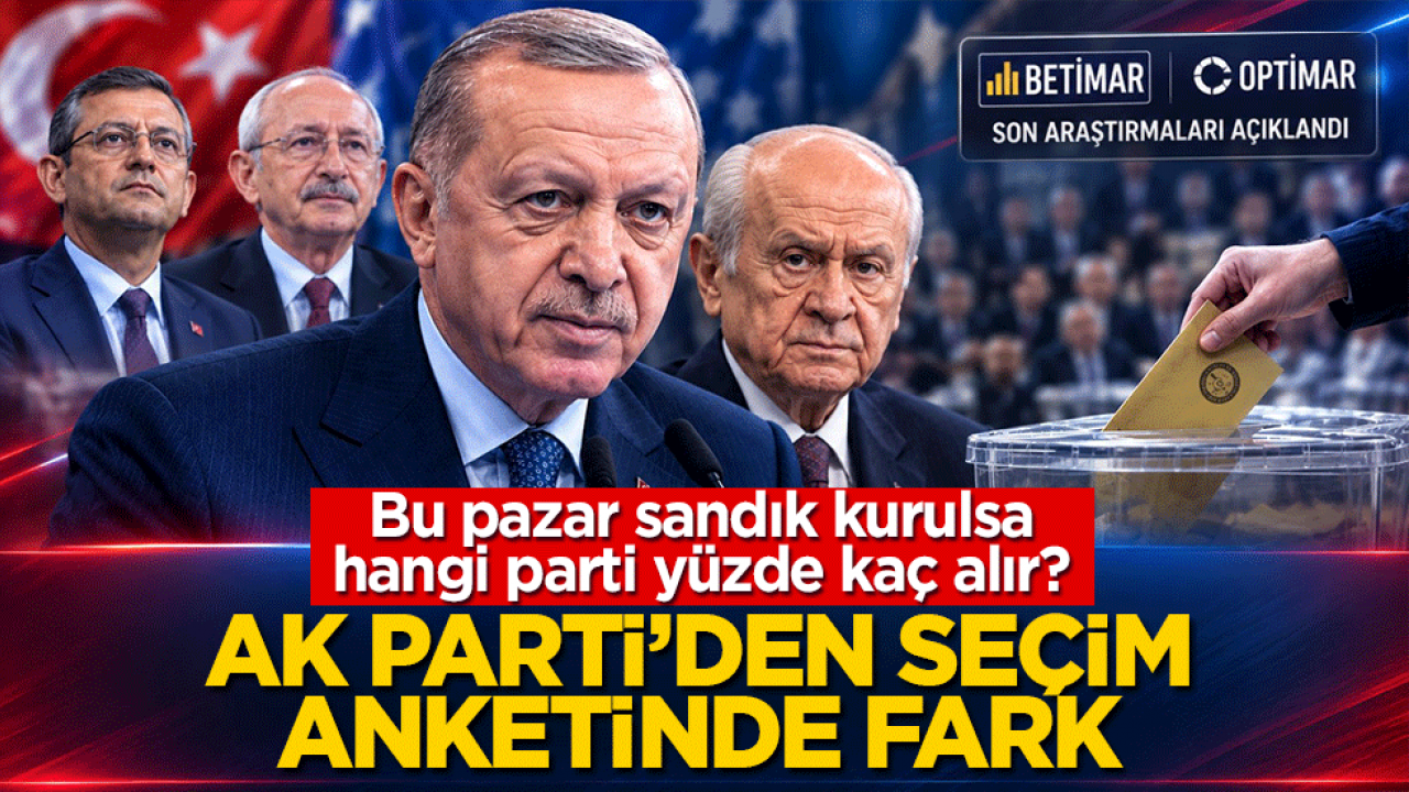 AK Parti’den seçim anketinde fark: Bu pazar sandık kurulsa hangi parti yüzde kaç alır?