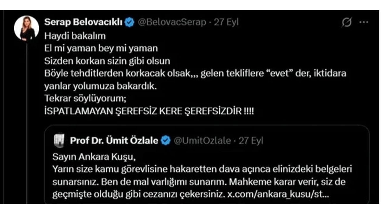 Foto - AK Partili Abdullah Güler’den iftiracı Ümit Özlale’ye karısının sözleriyle kapak: Şerefsiz kere şerefsizdir