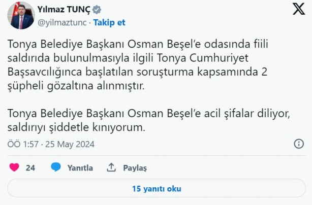 Foto - AK Partili Belediye Başkanı makam odasında saldırıya uğradı