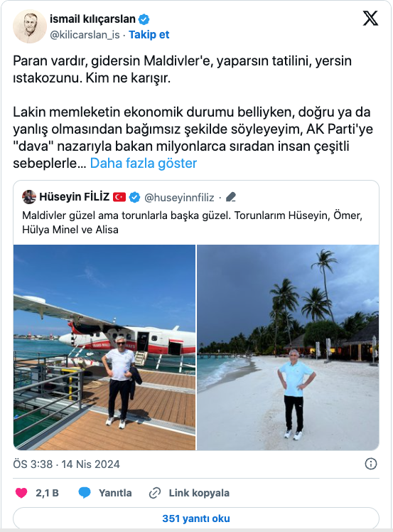 Foto - AK Parti’ye yakın isimden, AK Partili eski vekilin o paylaşımına ağır tepki: Tam bir politik denyoluk örneği