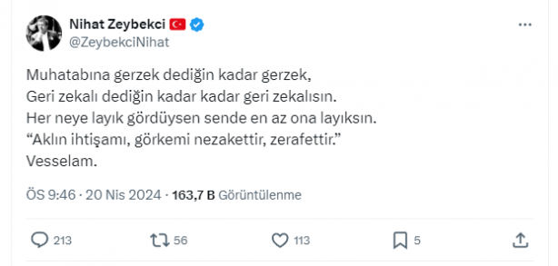 Foto - AK Parti’ye yakın Yeni Şafak yazarı, AK Parti Genel Başkan Yardımcısı Nihat Zeybekci’ye "Bundan daha gerizekalıca açıklama görmedim" demişti! Herkesi şok eden "İsrail" tepkisinde yeni perde