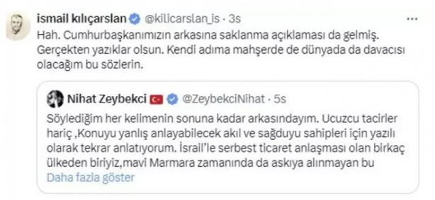 Foto - AK Parti’ye yakın Yeni Şafak yazarından AK Parti Genel Başkan Yardımcısı Nihat Zeybekci’ye olay "İsrail" tepkisi! "Bundan daha gerizekalıca açıklama görmedim"