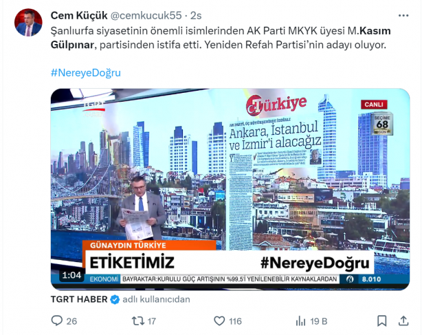 Foto - AK Parti’yi sarsan istifa! AK Parti’de uçan kuştan haberi olan Cem Küçük doğruladı 